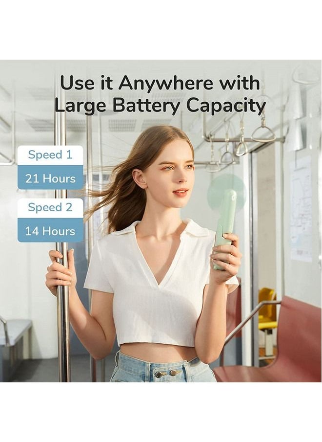 JISULIFE - Handheld Mini Fan, 3 IN 1 Hand Fan, Portable USB Rechargeable Small Pocket Fan, Battery Operated Fan [14-21 Working Hours] with Power Bank, Flashlight Feature for Women,Travel,Outdoor - Image 1