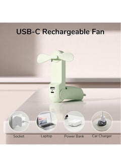 Handheld Mini Fan, 3 IN 1 Hand Fan, Portable USB Rechargeable Small Pocket Fan, Battery Operated Fan [14-21 Working Hours] with Power Bank, Flashlight Feature for Women,Travel,Outdoor - pzsku/ZEB40B1A47030B60705BBZ/45/_/1684309100/cb9ae63e-dc7a-4a66-acae-6c9d261944c2