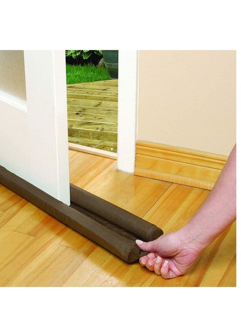 ELTRAZONE Under Door Draft Blocker Twin draft guard reduce Noise Breeze Blocker Adjustable Door gap Sweeps  - Image 4