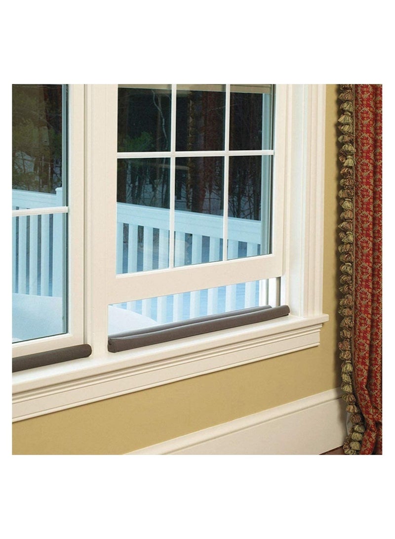 ELTRAZONE Under Door Draft Blocker Twin draft guard reduce Noise Breeze Blocker Adjustable Door gap Sweeps  - Image 5
