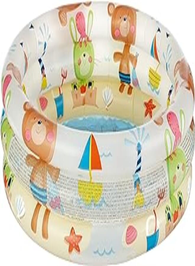 Intex 3-Ring Baby Pool - Beach Theme, Model 57106