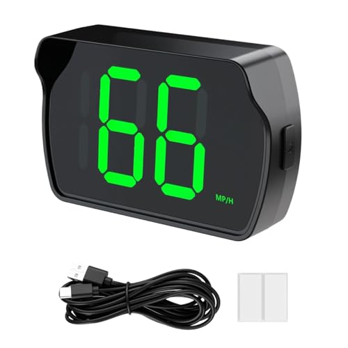 GUGUMO GPS Digital Speedometer for Car MPH, Golf Cart Universal HUD Speed Meter, Head Up Display Car Accessories with LED Large Font, Plug and Play for Car Truck Motor SUV All Vehicles - Image 1