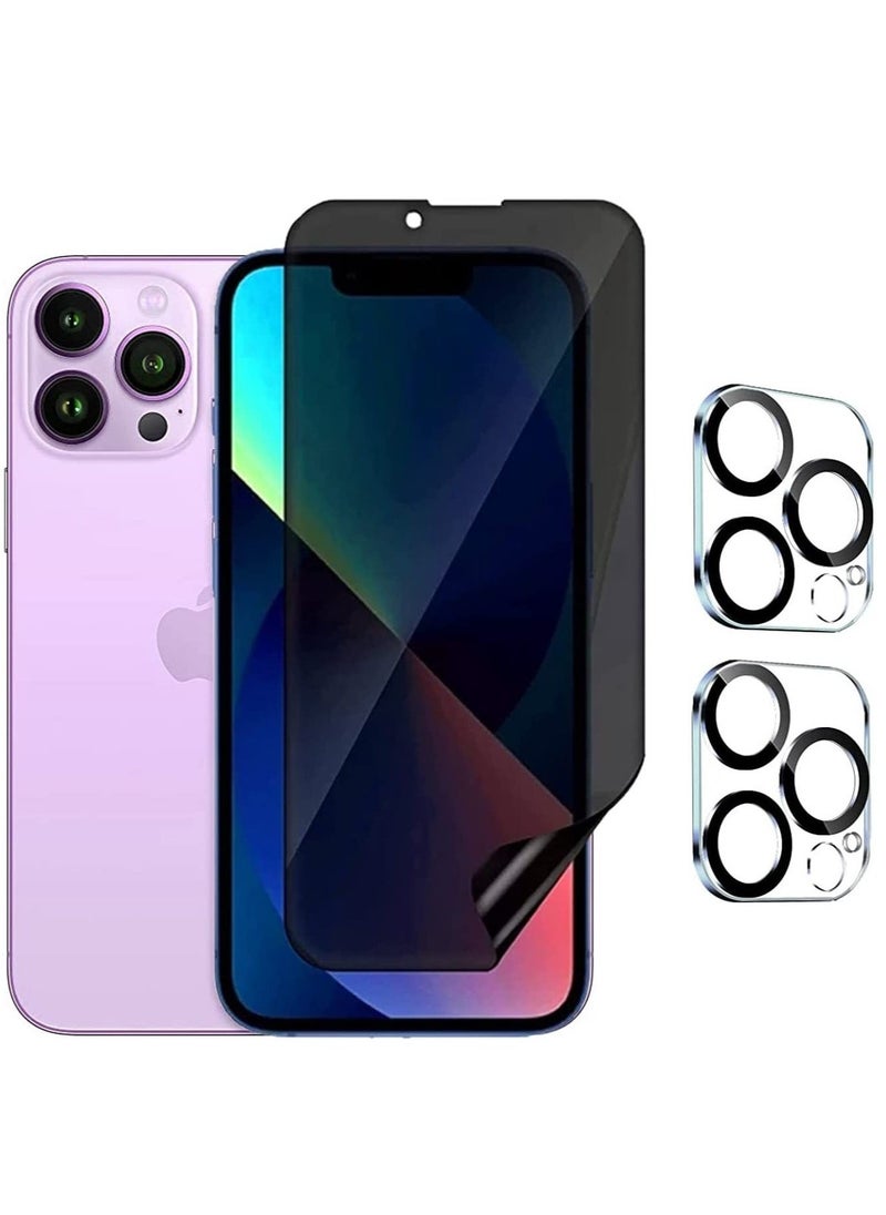 Raxoom [4 Pack] Compatible with iPhone 14 Pro Max Privacy Screen Protector Camera Lens Protector Anti-Spy Soft Film [2022] Hydraulic Film (iPhone 14Pro Max) - Image 4