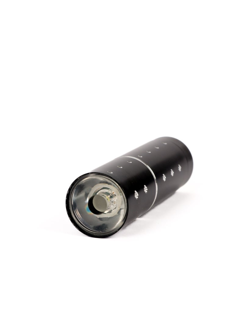 LUSTER - 2pc An elegant small flashlight in the shape of a lipstick with a hanger,black - Image 1