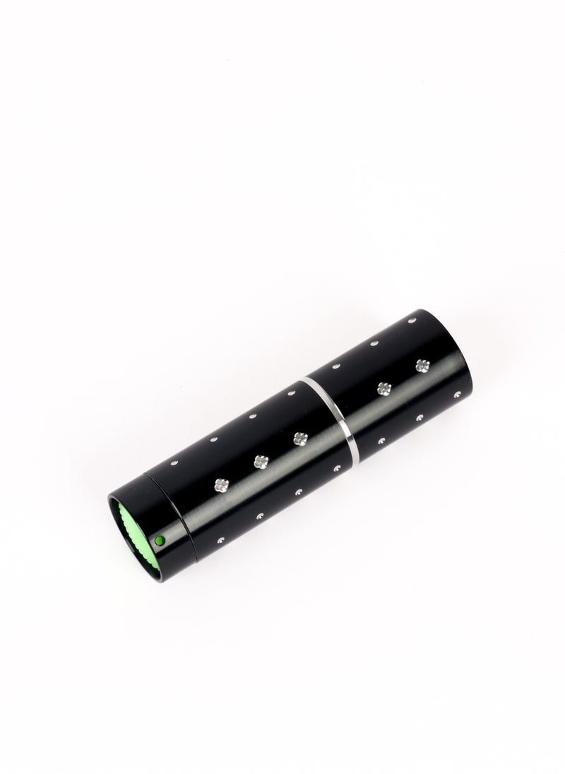 LUSTER - 2pc An elegant small flashlight in the shape of a lipstick with a hanger,black - Image 1