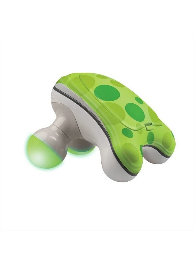 HoMedics HoMedics Ribbit Mini Handheld Massager, Vibrating Electric Massager with Comfort Grip and LED Light, Batteries Included, Comes in variable colors, Green, Blue or Pink (Color May Vary)  - Image 1