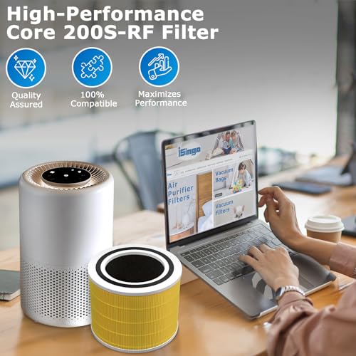 isingo Core 200S-P Replacement Filter for LEVOIT Core 200S Smart WiFi Air PuriFier, 3-in-1 HEPA Filtration High-Efficiency Activated Carbon Pre-Filter, Core 200S-RF - Image 5