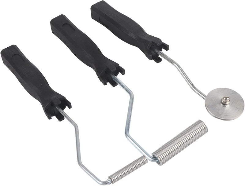 HEEPDD 3Pcs Aluminum Alloy Fiberglass Bubble Paddle Tool, Laminating Roller Kit with Coating Compact Design for FRP Mould Leveling and Industrial Production - Image 1