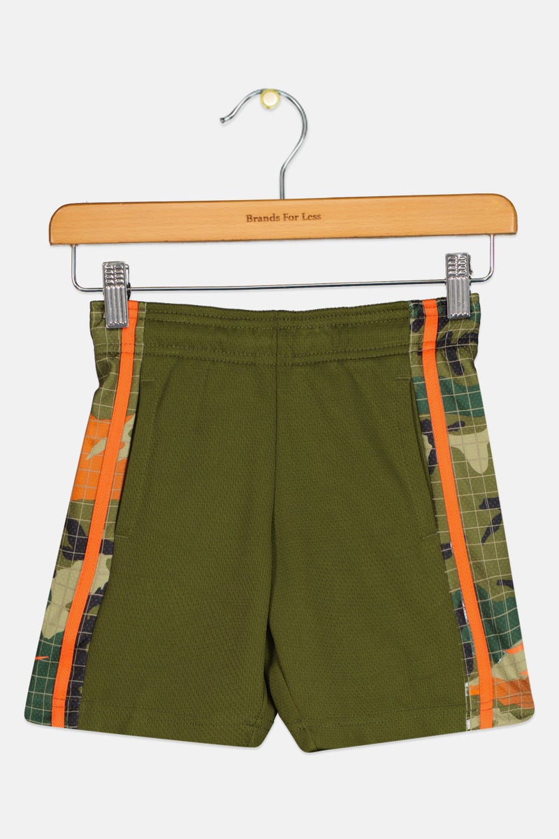 Nike Nike 3Brand by Russell Wilson Kids Boy Sportswear Fit Brand Logo Training Shorts, Dark Olive  - Image 1