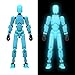 MerryXD T13 3D Action FigureAssembly Completed Dummy Nova Titan Lucky 13 Action Figure 3D Printed MultiJointed Movable Toy Grow in The Dark Blue - Image 2