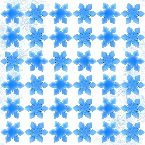 Liliful 80 Pcs Winter Snowflake Fidget Toys Bulk Soft Sensory Fidget Sticky Toys Blue Snowflake Party Favors Stress Relief Gifts for Winter Goodie Bag StuffersChic - Image 1