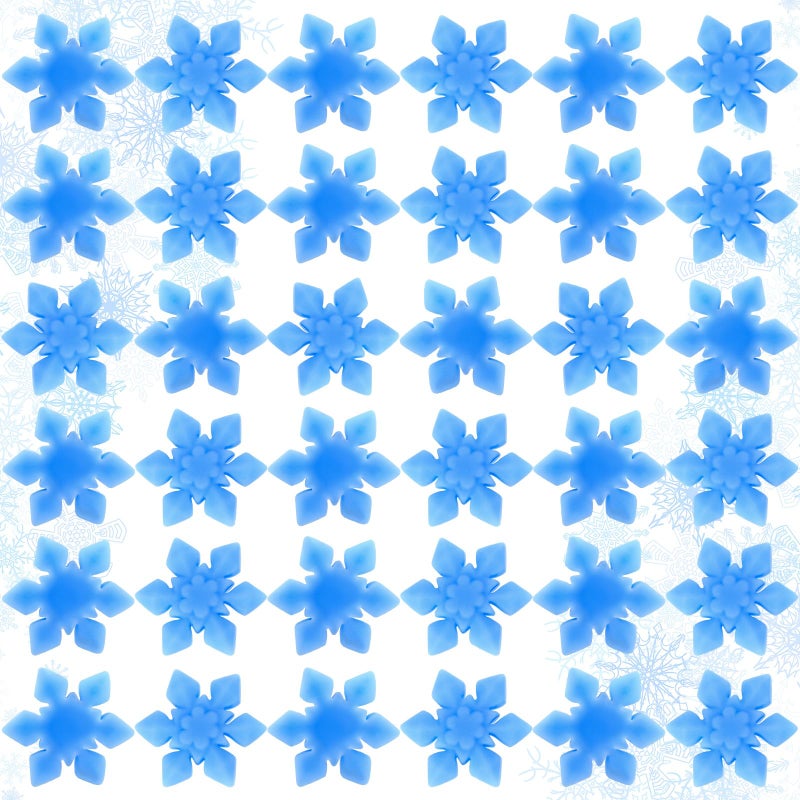 Liliful 80 Pcs Winter Snowflake Fidget Toys Bulk Soft Sensory Fidget Sticky Toys Blue Snowflake Party Favors Stress Relief Gifts for Winter Goodie Bag StuffersChic - Image 3