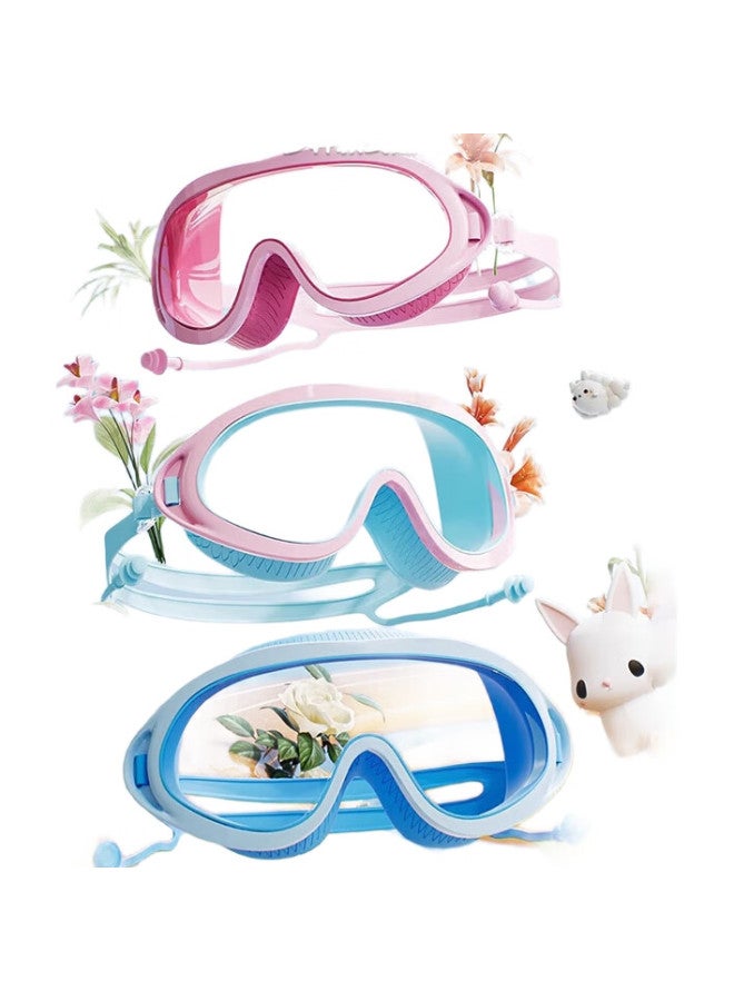 YouYou Children'S Swimming Goggles, Waterproof, High-Definition, Anti-Fog, Professional Large Frame Swimming Goggles For Swimming Pools, 65628, Transparent Pink - Image 2