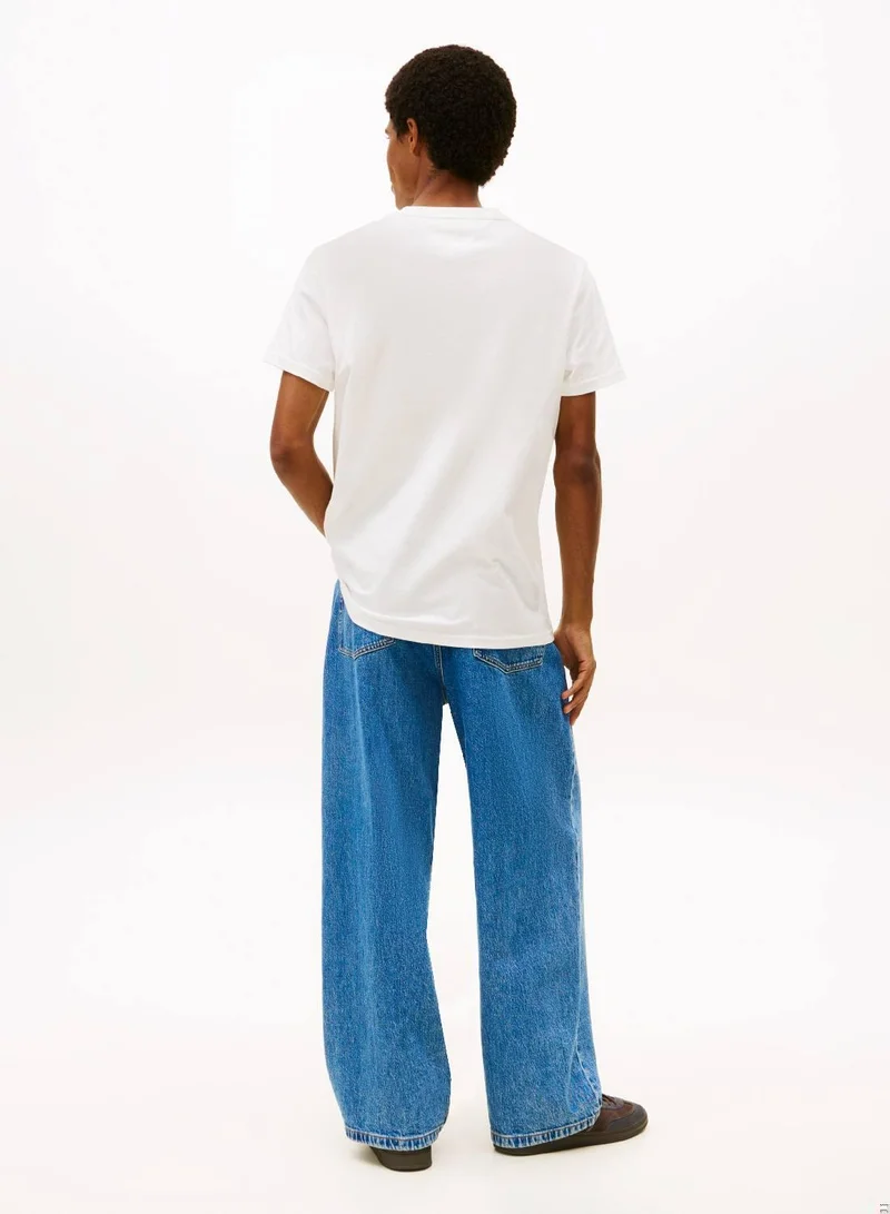 تومي جينز تيشيرت بقصّة سليم بشعار نيويورك