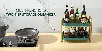 Kitwe Kitchen Rack Tea Cup Holder Mark Glass bar Coffee Table Double Storage Drain Tray Shelf - Image 4