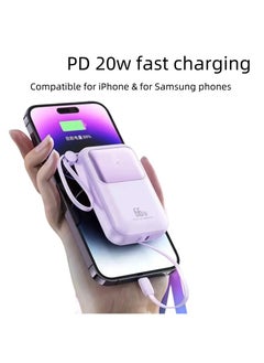 xinzhen PB-180 10000mAh Power Bank Wireless Quick Charging and Portable Design Purple  - Image 5