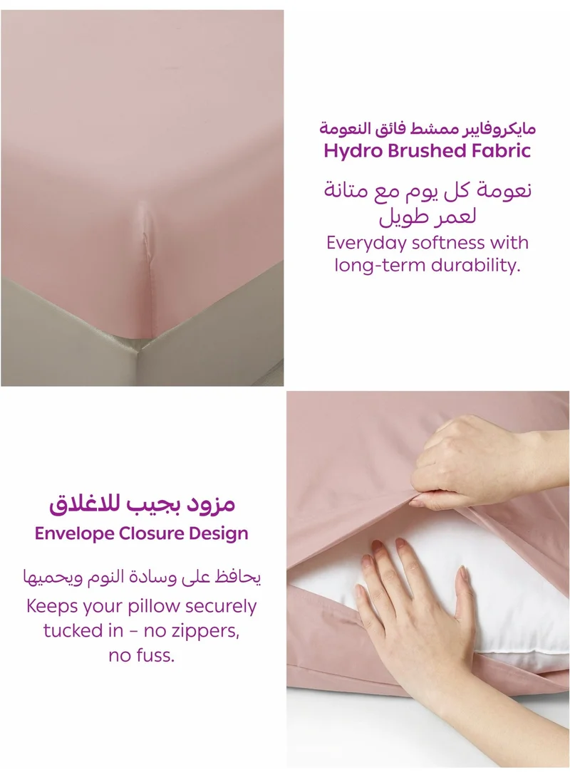 Donetella QUEEN (160x200 cm) Bedding Fitted Sheet 3-Pcs Queen Size Solid Bed Sheet Set Fits(160x200CM) With Pillowcases And 30 CM Extra Deep Brushed Microfiber Bed Sheet  | Best Price UAE