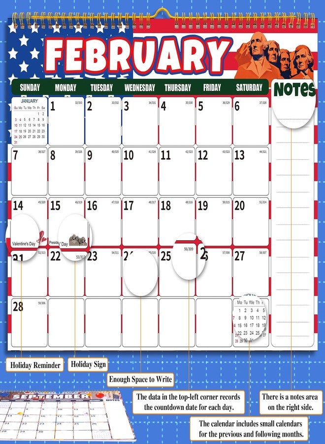 Rongyman Wall Calendar 2026-2027 (July 2026 - December 2027) - 18 Month Large Hanging Calendar 14.57 x 11.42 Inches, Monthly Planner with Ruled Blocks, Thick Paper, Holidays, To-Do List & Notes for Home, Office, Classroom - Image 2