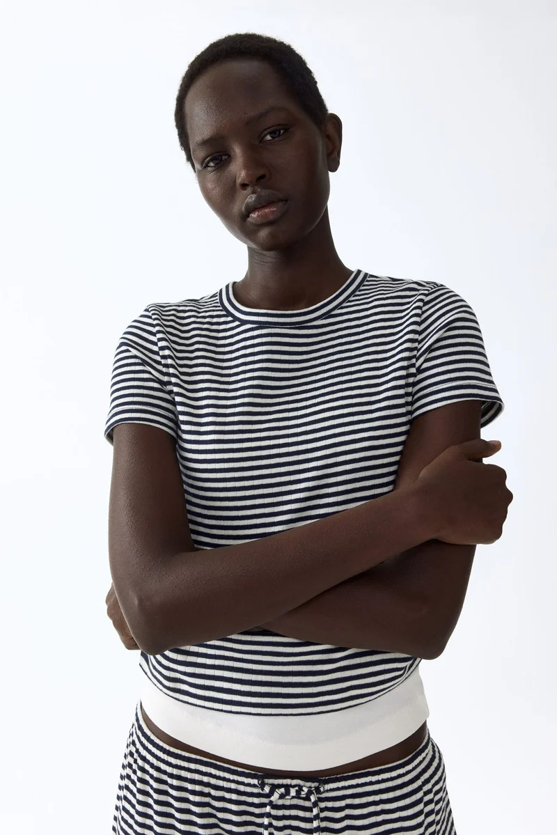H&M Ribbed T-shirt