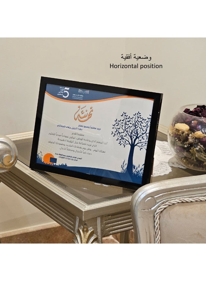 4 × A4 Picture Frame, Elegant Certificate Document Frame for Wall or Tabletop Display - Image 3