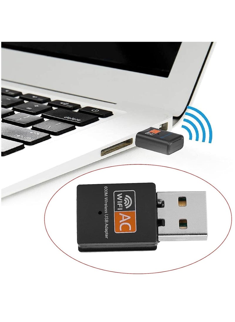 AROAQ - Dual Band 5GHz/2.4GHz WiFi Adapter, USB Network Card Adapter, 5G Computer Receiver, Mini 2.4G 8811 External Wireless Network Card for Windows - Image 1