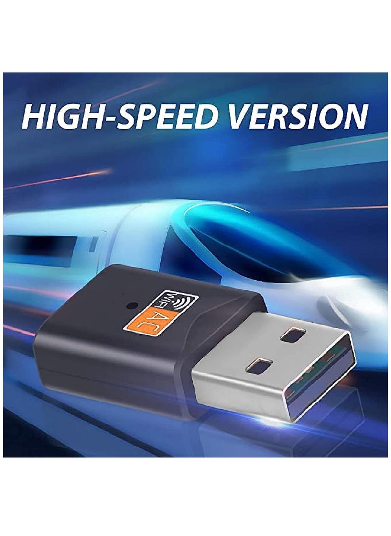 AROAQ - Dual Band 5GHz/2.4GHz WiFi Adapter, USB Network Card Adapter, 5G Computer Receiver, Mini 2.4G 8811 External Wireless Network Card for Windows - Image 1