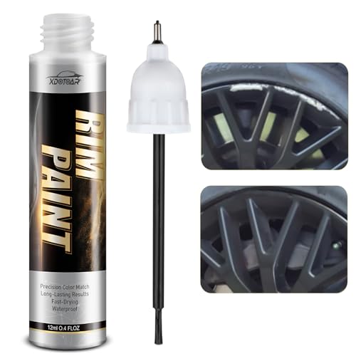 xdotoar Gloss Black Rim Touch Up Paint Efficient Car Alloy Wheel Scratch Repair Kit Quick and Easy Remover Curb Rash Universal and Color Accurate Long lasting Resists Water Uv Rays - Image 1