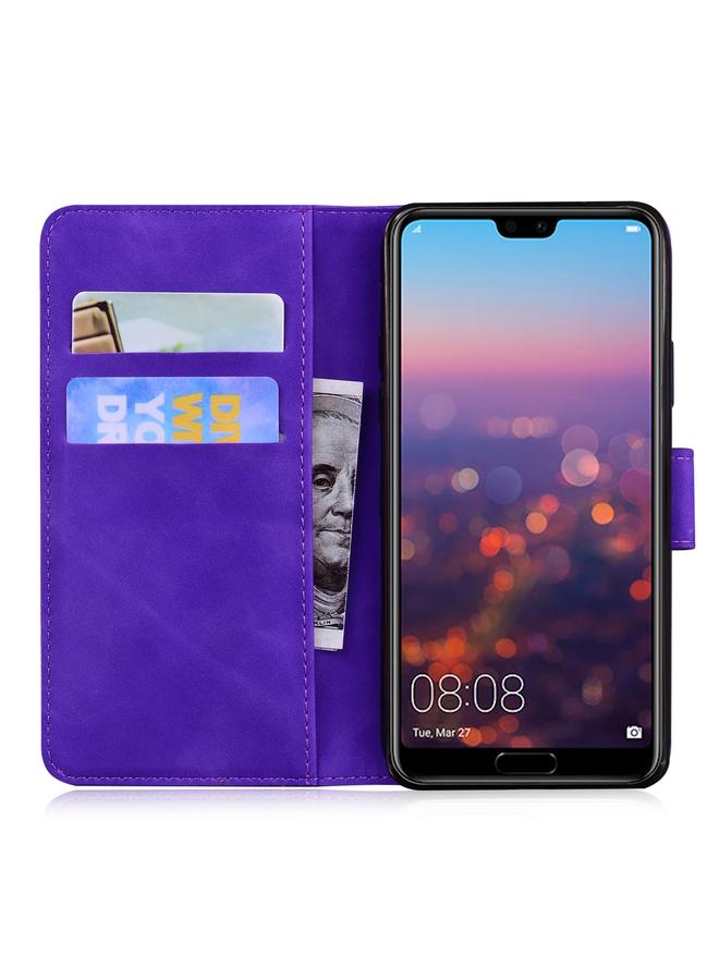 Zaboon Case For Huawei P20 Skin Feel Pure Color Flip Leather Phone Case - Image 4