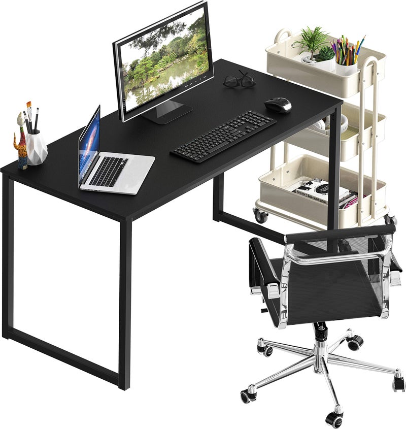 SHW Mission 32-Inch Home Office Computer Desk, Black - Image 4