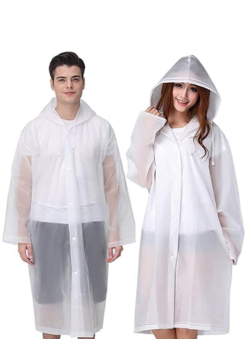 Vitacelli Reusable Adults Raincoats,Rain Ponchos with Hood Drawstring, Lightweight Rain Coat Waterproof 145LX68CM  - Image 1