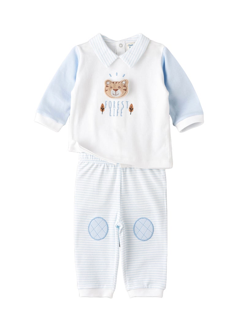 Tiny Hug Long Sleeve T-Shirt and Pyjama Set of Cotton for Boys, Soft and Comfortable Cotton Pajama Set for Kids, Perfect for Everyday Wear  - Image 1