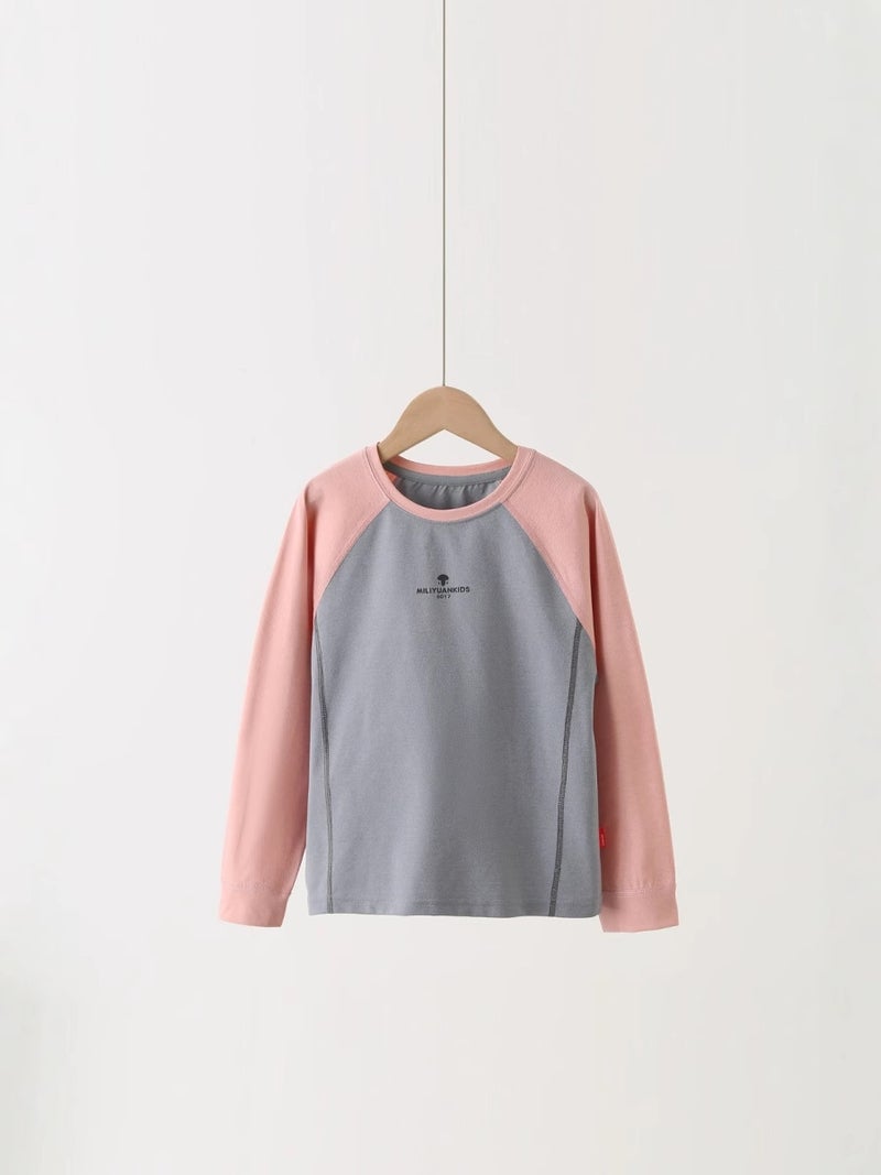 Children's Casual Long-Sleeved Color Block T-Shirt – Spring Raglan Top for Boys and Girls - Image 5