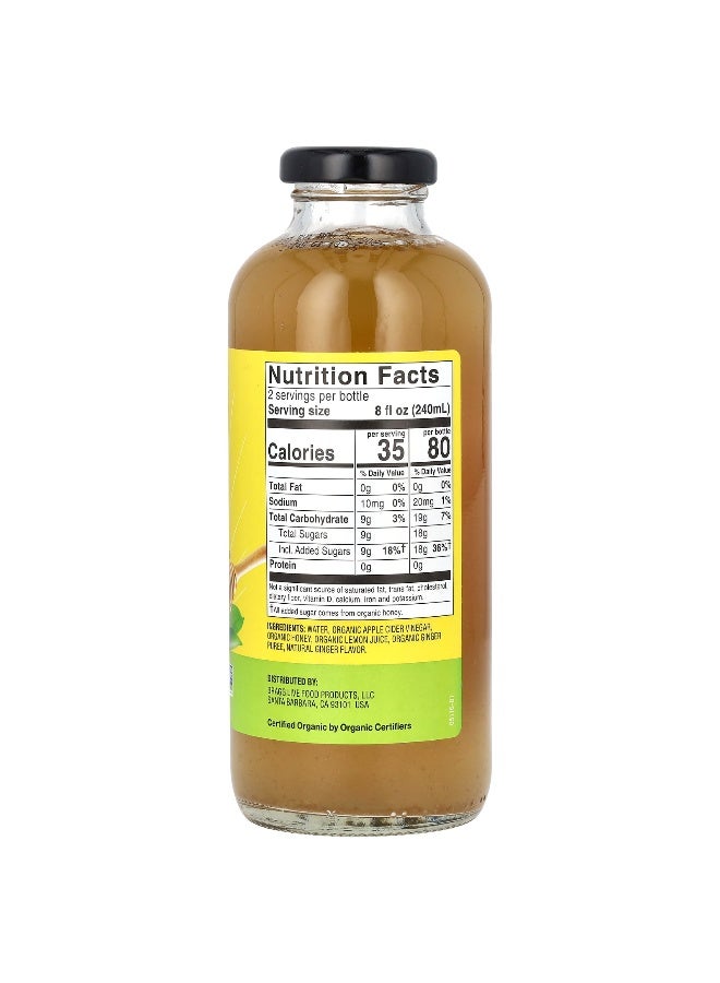 Bragg, Organic Apple Cider Vinegar Refreshers, Prebiotic, Ginger Lemon Honey, 16 fl oz  (473 ml) (Packaging may vary) - Image 2