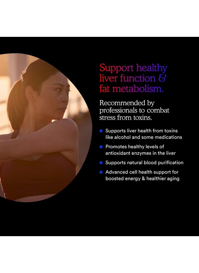 MitoQ - Mitoq +Liver Premium Coq10 Antioxidant - Contains Mitoquinol Mesylate, Choline, Milk Thistle, Selenium - Supports Metabolism, Liver Health, Body’S Natural Detoxification & Cell Vitality (60 Capsules) - Image 1