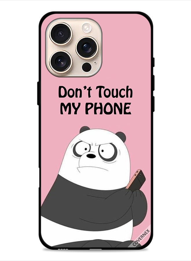 Covernex Apple iPhone 16 Pro Protective Case Cover Don't Touch My Phone Panda - Image 1
