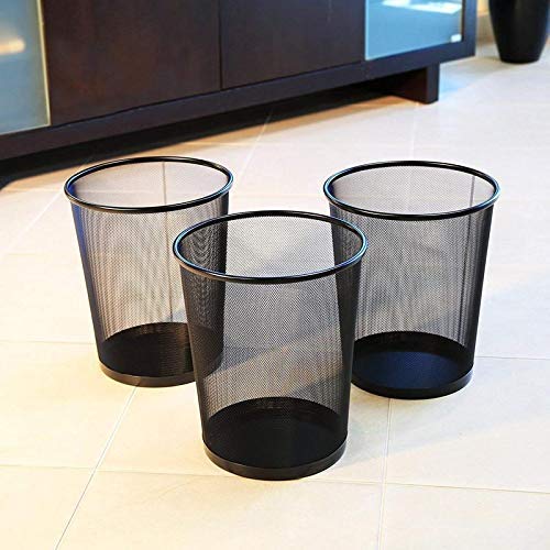 VeleSolv (Pack of 4 Metal Mesh Dustbin for Office use & Home/Multipurpose (Large, Black) - Image 3