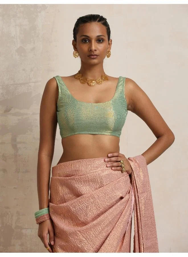 trueBrowns Green Gold Lurex Blouse