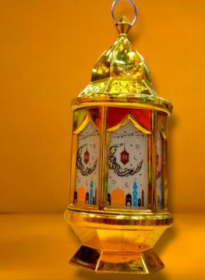 Ramadan Lantern, Ramadan Mubarak Eid Decorations Snow Globe Ramadan Lamp Moon Star Lights Ramadan Kareem Party LED Night Light