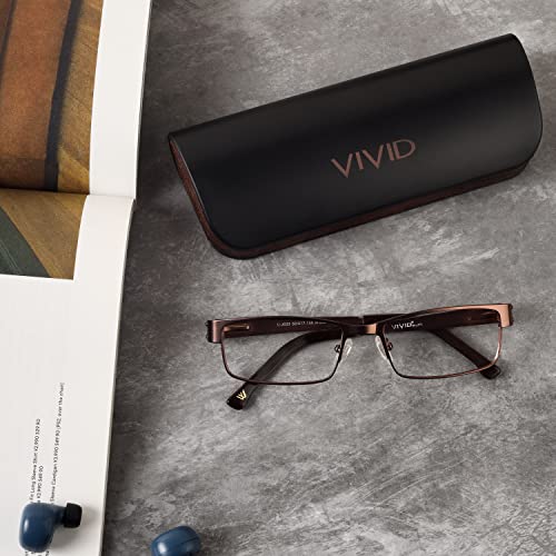 VIVID Vision Unisex Adult Lightweight Eyewear Specs Case Cover | Protect Eye Glasses | ABS | Plastic | Spectacles | Cases | AP-276 | Black-Brown - Image 3