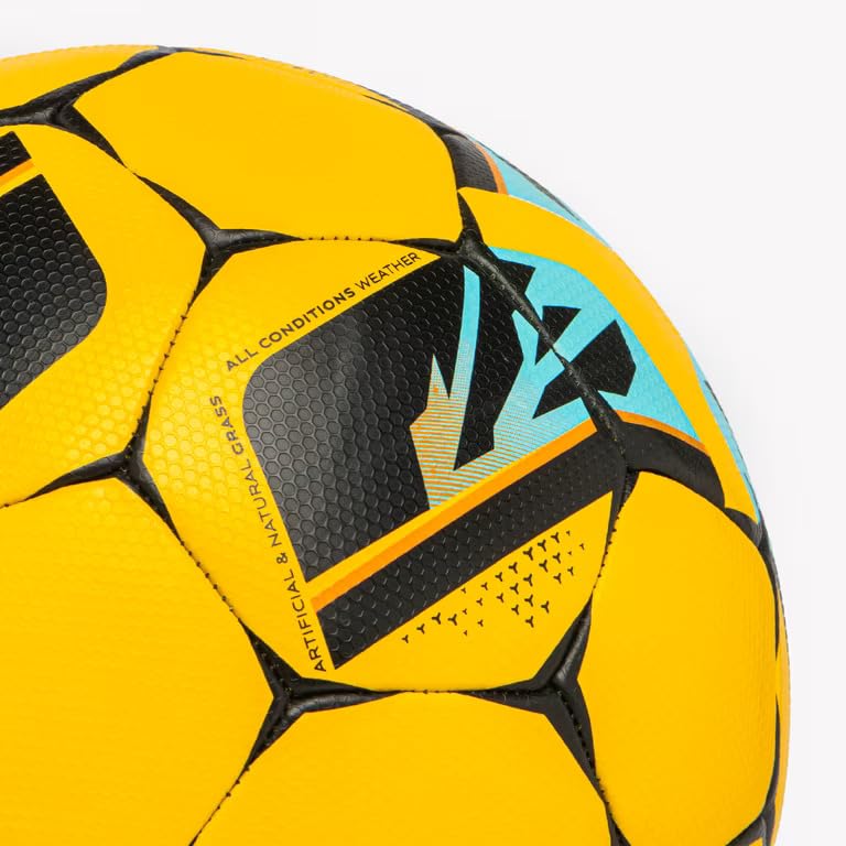 Kipsta Polyurethane Premium Size 5 Approved Basic Football Club Hybrid Professional Match Ball (Yellow) - Image 4