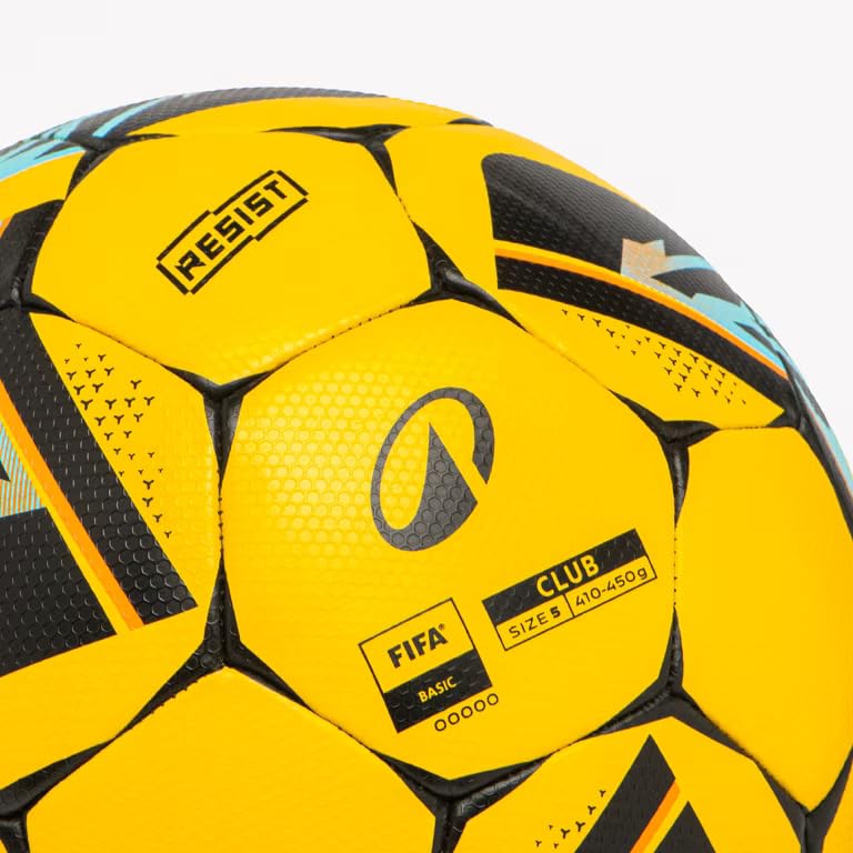 Kipsta Polyurethane Premium Size 5 Approved Basic Football Club Hybrid Professional Match Ball (Yellow) - Image 3