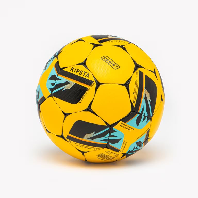 Kipsta Polyurethane Premium Size 5 Approved Basic Football Club Hybrid Professional Match Ball (Yellow) - Image 2