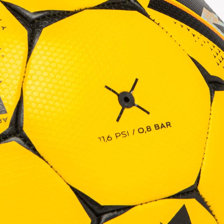 Kipsta Polyurethane Premium Size 5 Approved Basic Football Club Hybrid Professional Match Ball (Yellow) - Image 5