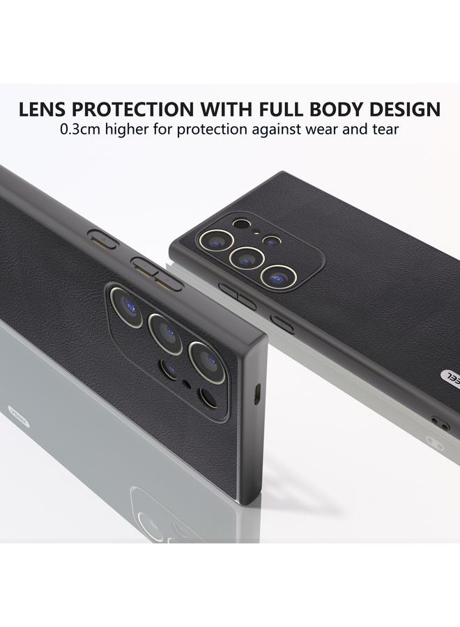 اس-توب حافظة لهاتف سامسونج جالاكسي S24 الترا 5G ABEEL مصنوعة من الجلد البيئي المقاوم للصدمات - Image 4