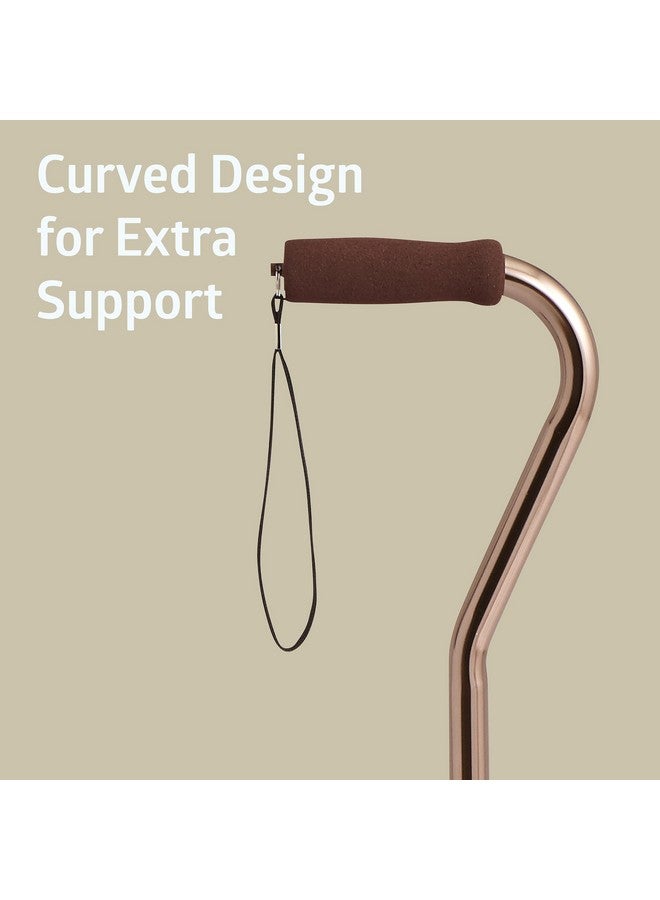 Medline Aluminum-Bronze Offset Walking Cane, Adjusts 29-38” & Supports Up to 300 Lbs. - Mobility Aid Provides Balance for Seniors & Adults - Image 3