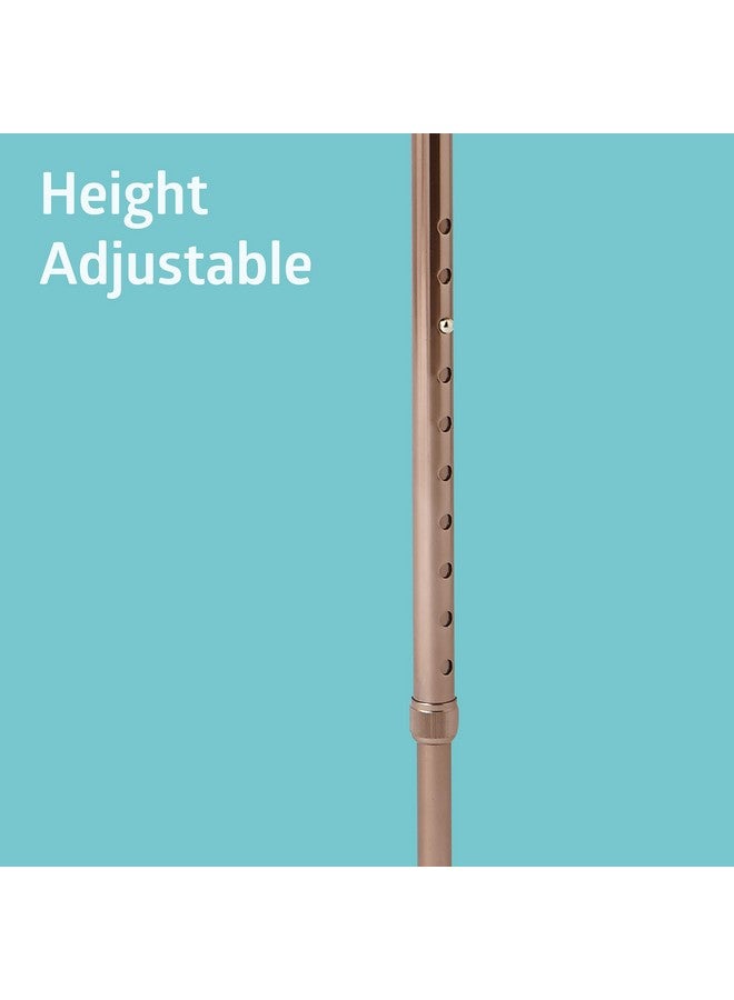 Medline Aluminum-Bronze Offset Walking Cane, Adjusts 29-38” & Supports Up to 300 Lbs. - Mobility Aid Provides Balance for Seniors & Adults - Image 4