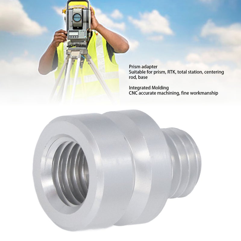 Prism Adapter 5/8x11 Thread 20mm Long Aluminum GPS RTK Adapter for Tripod Total Station Base Centering Rod - Image 3