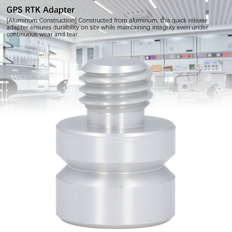 Prism Adapter 5/8x11 Thread 20mm Long Aluminum GPS RTK Adapter for Tripod Total Station Base Centering Rod - Image 2