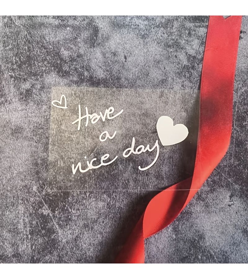 1pc Red Have A Nice Day Heart Sticker For Bathroom Bedroom Living Room Windows Mirror Car Decor - Image 4