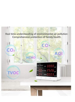 Excefore Air Quality Monitor, Multifunctional Air Gas Detector, Professional Tester for CO2 Formaldehyde(HCHO) TVOC/AQI, Real Time Data&Mean Value Recording, for Home School Office Car  - Image 5